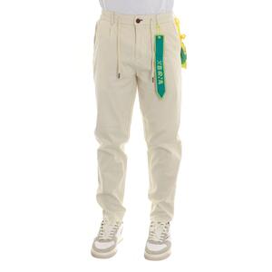 PANTALACCIO IN MISTO LINO LATTE